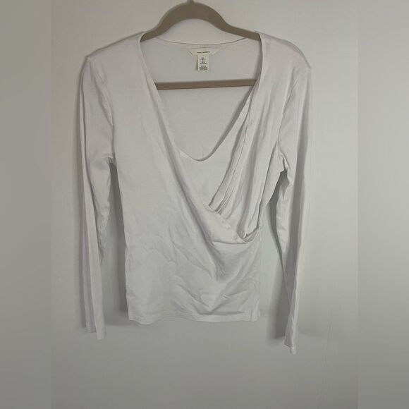 H&M Maternity Shirt nursing/ breastfeeding size large white - Picture 1 of 5